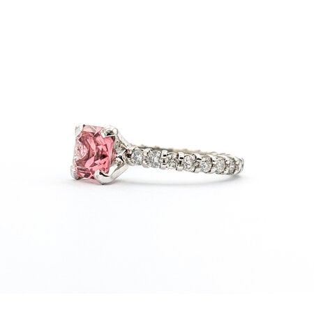 Ring Eternity .60ctw Diamonds 1.17ct Pink Tourmaline 14kw Sz6 123040034
