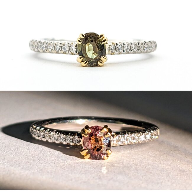 Ring .12ctw Diamonds .47ct Alexandrite GIA: 2235879372 18ktt Sz6.5 123120117