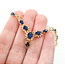 Bracelet .33ctw Round Diamonds 3.5ctw Sapphires 14ky 7.5" 223100159