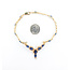 Bracelet .33ctw Round Diamonds 3.5ctw Sapphires 14ky 7.5" 223100159