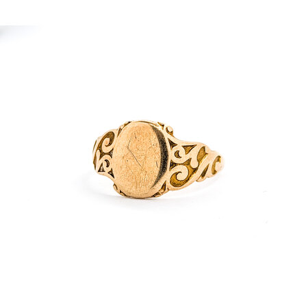 Ring Mid-Century Signet 10ky sz7 224010761