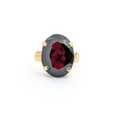  Ring Mid-Century 10ct Oval Garnet 14ky sz6.5 224010756