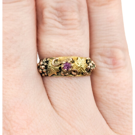 Ring Victorian .03ct Round Ruby 14ky sz5.5 224010774