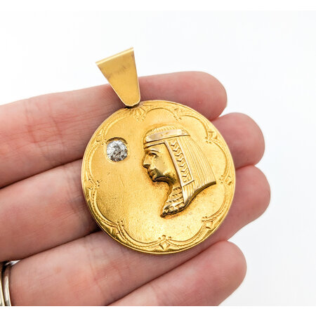 Pendant .30ct Mine Cut Egypt Pendant 18ky 224011751