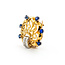 Pendant .30ctw Round Diamonds Scalloped Brooch .66ctw Sapphire 18ky 224011753