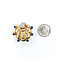 Pendant .30ctw Round Diamonds Scalloped Brooch .66ctw Sapphire 18ky 224011753