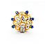 Pendant .30ctw Round Diamonds Scalloped Brooch .66ctw Sapphire 18ky 224011753