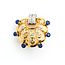 Pendant .30ctw Round Diamonds Scalloped Brooch .66ctw Sapphire 18ky 224011753