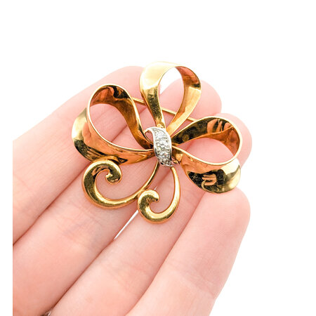 Pendant .10ctw Round Bow Pendant 1.3x1.3 18ky 224011752