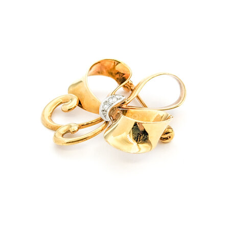 Pendant .10ctw Round Bow Pendant 1.3x1.3 18ky 224011752