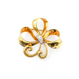  Pendant .10ctw Round Bow Pendant 1.3x1.3 18ky 224011752