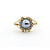 Ring Halo .10ctw Round Diamonds 6mm Grey Pearl 14ky sz6 124010168