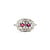 Ring Art Deco .06ctw Single Cut Diamonds .20ctw Rubies Platinum sz6 224010787