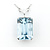 Necklace Emerald Cut Aquamarine  16.5ct 14kw 15.5" 1.5mm 224012250