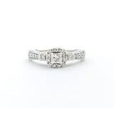  Ring .50ctw Princess Diamonds 14kw sz7 124010311