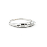  Ring Wedding Band .07ctw Tappered Baguettes Diamonds 14kw sz7 124010755