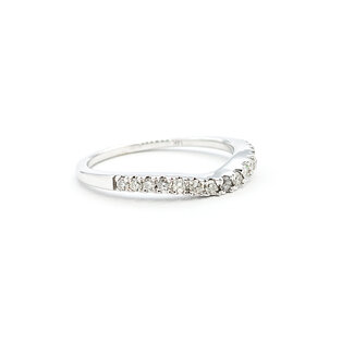 Ring Contour .22ctw Round Diamonds 14kw sz7 124010455