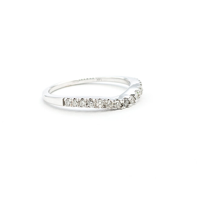 Ring Contour .22ctw Round Diamonds 14kw sz7 124010455