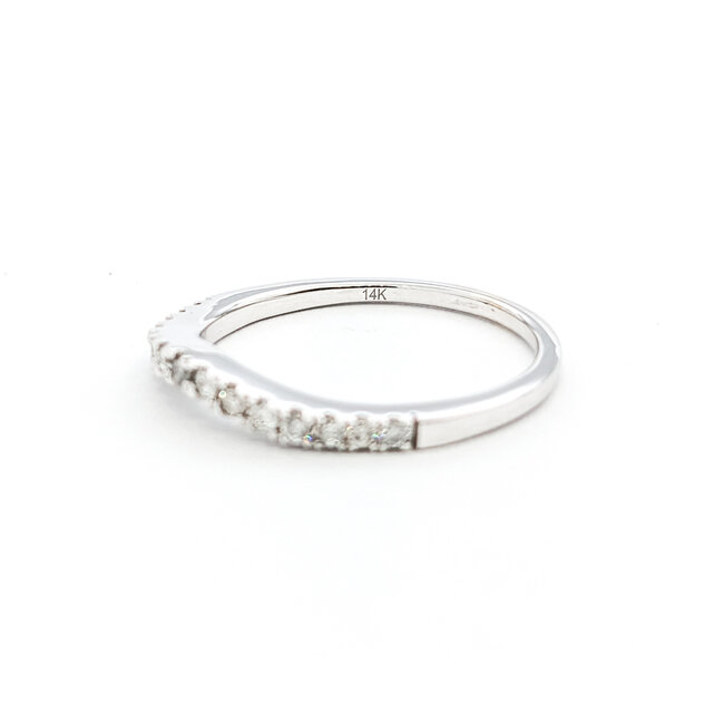 Ring Contour .22ctw Round Diamonds 14kw sz7 124010455