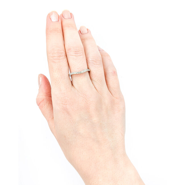 Ring Contour .22ctw Round Diamonds 14kw sz7 124010455