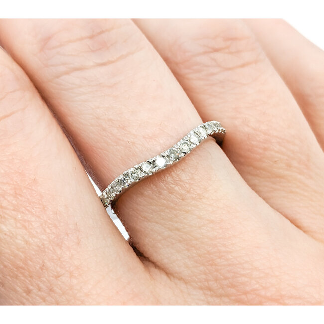 Ring Contour .22ctw Round Diamonds 14kw sz7 124010455