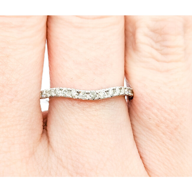 Ring Contour .22ctw Round Diamonds 14kw sz7 124010455