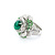 Ring Flower 2.50ctw Round Diamonds 4.05ct Emerald 1.0ctw/12x9mm Tsavorites/Tourmaline 18kw Sz6 222070024