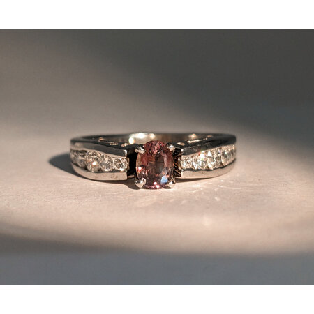 Ring .50ctw Diamond .55ct Alexandrite 14kw Sz7 122090049