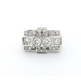  Ring Vintage Mid-Century 3.00ctw Round Diamonds Platinum sz11.5 224010788
