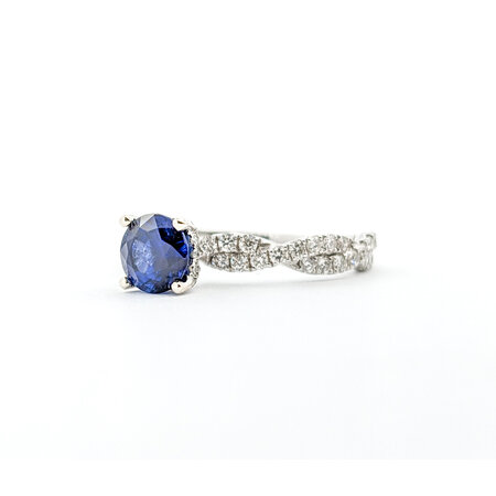 Ring .65ctw Diamonds 1.10ct Sapphire 14kw Sz7 123040052