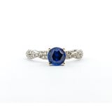  Ring .65ctw Diamonds 1.10ct Sapphire 14kw Sz7 123040052