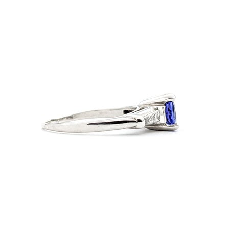 Ring .15ctw Diamond 1.52ct Sapphire Platinum Sz5.5 121030062