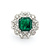 Ring 2.56ctw Round/Baguette Diamonds 8.24ct Emerald 14kw sz7 224020170