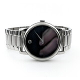  Watch Movado Classic Museum Black Dial 39mm Stainless Steel 7" 124026002