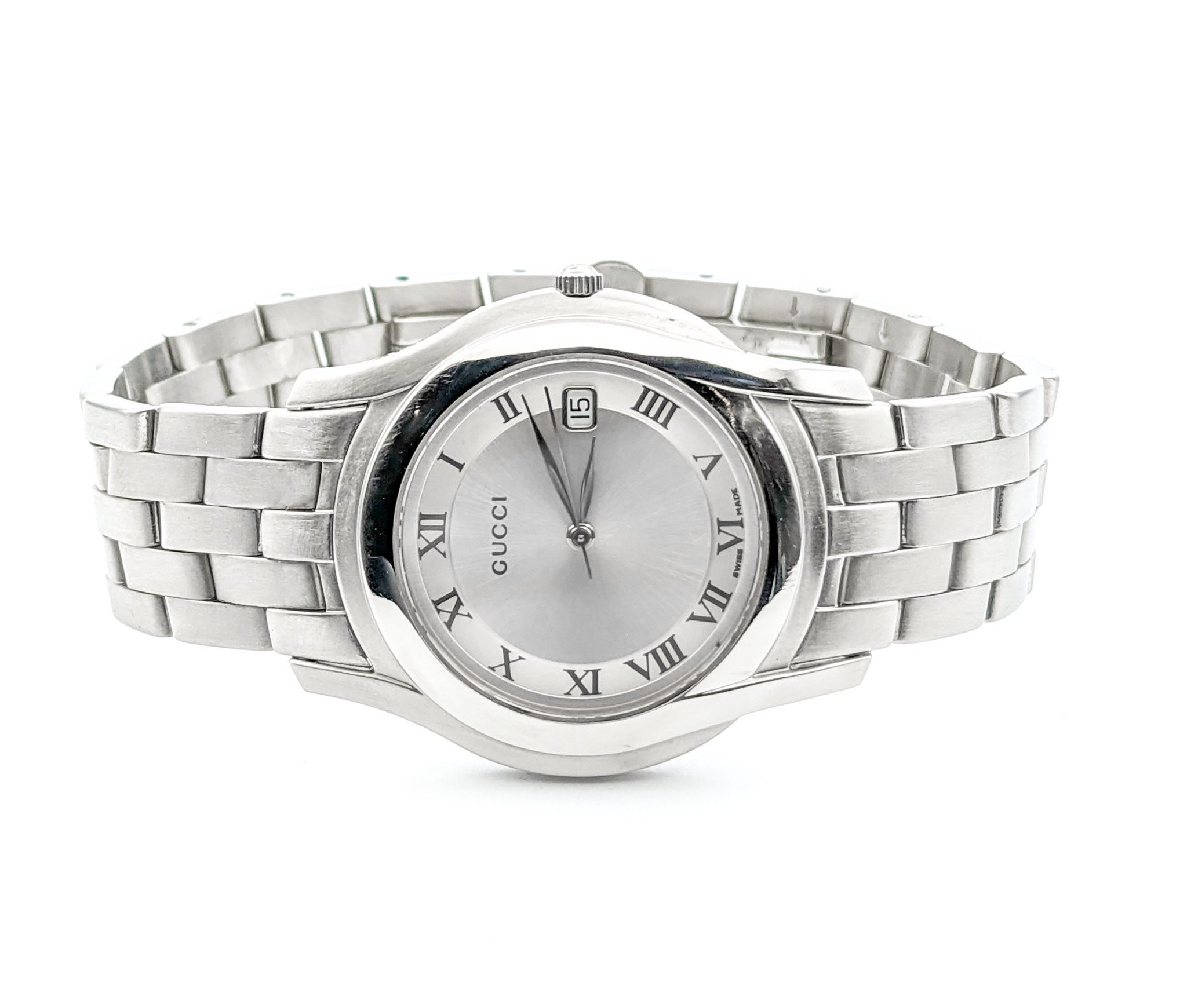 Watch Gucci 5500M Silver Dial 34mm Stainless Steel 7