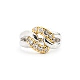  Ring .50ctw Round Diamonds Knot Design 900pt 18ky sz6.25 124020001