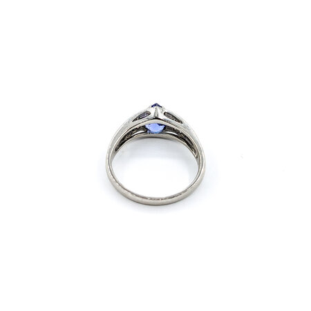 Ring .19ct Round Diamonds 1.56ct Blue Tanzanite 900pt sz9 124020176