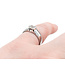 Ring Half Bezel Set, 5mm Band .40ct Round Diamond 900pt sz5.5 124020300