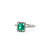 Ring .40ctw Diamonds 18kw .67ct Colombian Emerald Sz6.5 123110009