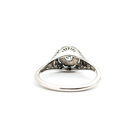 Ring Antique .20ct Round Diamond 18kw Sz7.5 222110011