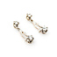 Earrings Dangle 1.00ctw Round Diamonds Mid Century 25x7mm 14ktt 224024454