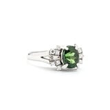  Ring .30ctw Diamonds 1.47ct Green Tourmaline 900pt Sz6.5 122110007