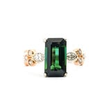  Ring 1.00ctw Diamonds 2.91ct Green Tourmaline 14ktt Sz7 123060052