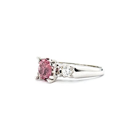 Ring Mid-Century .20ctw Round Diamonds 1.48ct Pink Tourmaline 14kw 224020791