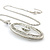 Necklace .09ctw Round Diamonds Antique Art Deco Camphor Glass 14kw 18" 1mm 224022750