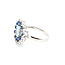 Ring 2.40ct Round Aquamarine .60ctw Sapphire 10kw Sz9 221110094