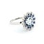 Ring 2.40ct Round Aquamarine .60ctw Sapphire 10kw Sz9 221110094