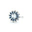 Ring 2.40ct Round Aquamarine .60ctw Sapphire 10kw Sz9 221110094