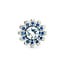 Ring 2.40ct Round Aquamarine .60ctw Sapphire 10kw Sz9 221110094