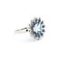Ring 2.40ct Round Aquamarine .60ctw Sapphire 10kw Sz9 221110094